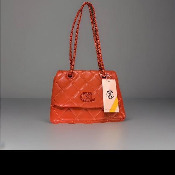 CXL Handbags - 🆕CXL by Christian Lacroix Diamond Quilted Shoulder Bag Rust Designer 9”Wx6”H